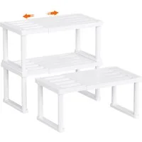 Lifewit Gewürzregal Erweiterbar Gewürzregal, Küchen Organizer, Küchenregal, Schrank., 3-tlg.