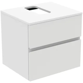 Ideal Standard Waschtischunterschrank Finesse Ausschnitt r/l 602x505x558mm 2 Auszüge Weiss matt, E34 E3496Y1