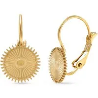 Made by Nami Paar Ohrstecker Goldene Ohrringe Damen mit Sonne Boho Schmuck aus Edelstahl, Wasserfest für Sommer Outfits