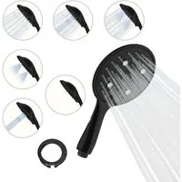 sparkpod Handbrause XXL Duschbrause Handbrause 6 Strahlarten – Duschkopf mit Schlauch 1,8m, (Hochdruck-Handbrause-Set mit extra langem Schlauch & Massagefunktion., 4-tlg., Handbrause-Set mit 6 Strahlarten, 1,8 m Schlauch), Ergonomischer 15cm Duschkop