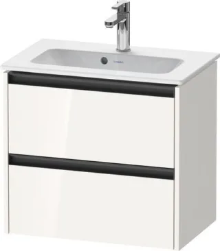 Duravit Ketho.2 Waschtischunterbau wandhängend Weiß Hochglanz 610x390x549 mm - K25255022220000 K25255022220000