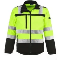 TMG International Softshelljacke Warnschutzjacke Arbeitsjacke Nightreflex