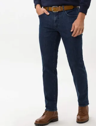 Brax Herren Five-Pocket-Hose Style CADIZ DARK BLUE, denim blau, Gr. 30/32