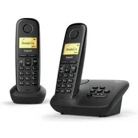 Gigaset A 270 A Duo schwarz Schnurloses DECT-Telefon (Mobilteile: 2, Beleuchtetes Grafikdisplay)