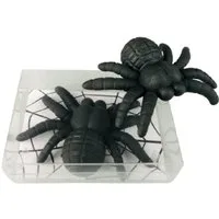 Trendhaus Spielfigur Spinne, schwarzen Spinnen,-Radiergummis Motiv, Halloween, Geschenke, (3-tlg), als Partygeschenk, als Füller für Beutetüten und als Glücksbringer