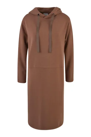 Milano Italy - Dress with hood choco - Gr. - M