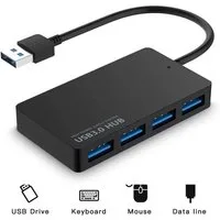 TradeNation Laptop-Dockingstation USB Hub 3.0 Verteiler 4 Port Splitter Datenhub für Laptop PC 4-IN-1, (USB Dock, 1 St., Dockingstation), 5 Gbps