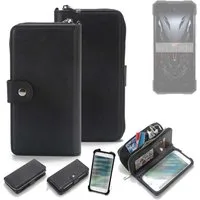K-S-Trade Handyhülle für Doogee S200, 2in1 Handyhülle Schutzhülle & Portemonnee Cover Handy Hülle