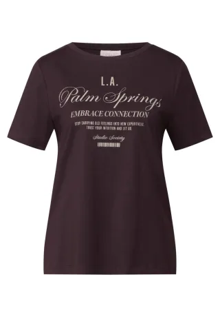 Street One Studio - T-Shirt mit Wording rot - Gr. - 40