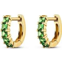 GUIA Paar Creolen GUIA Damen-Creolen 585er Gelbgold 10 Tsavorit (Paar)