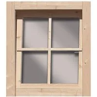 Karibu Fenster Dreh-/Kippfenster aus Echtglas 38/40mm Saunafenster Gartenhausfenster, (1 Stück), aus Nordische Fichte