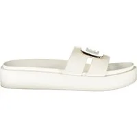 Laura Biagiotti Zehentrenner Elegante Damensandalen in Weiß mit Logo –