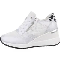 Ital-Design Damen Low-Top Freizeit Sneaker Keilabsatz/Wedge Sneakers Low in Silber