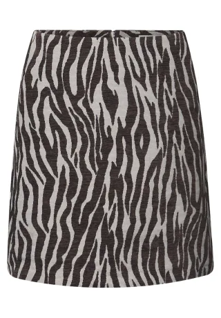 Street One - Zebra Jacquard Rock deep roast brown - Gr. - 34