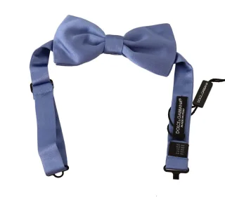 Dolce & Gabbana Herren Lila 100% Seide Verstellbare Hals-Papillon-Fliege