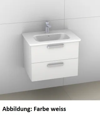 Artiqua 412 Waschtischunterschrank für Softmood T0557, Eiche Weiß quer NB, 412-WU2L-I30-7185-440 412-WU2L-I30-7185-440