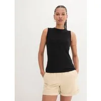 bonprix Shirttop schmale Passform, hochgeschlossener Ausschnitt, ärmellos