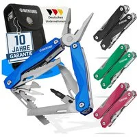 AVENTURIS Multitool T21 aus Edelstahl mit 21 Funktionen! Perfekt fürs Wandern und Campen, Edelstahl