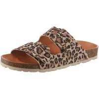 VERBENAS Randell Leopardo Pantolette, Sommerschuh, Schlappen, Hausschuh mit Softfußbett