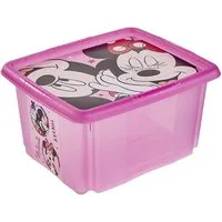 keeeper Aufbewahrungsbox Keeeper Twist Stack Box 1,0L Minnie Mouse transparent stapelbar, Stapelbar durch Twist-System