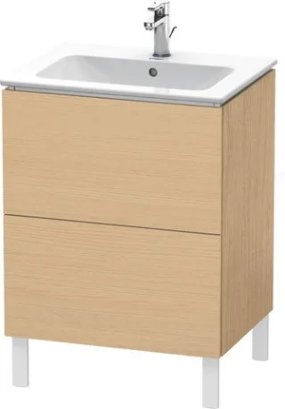 Duravit L-Cube Waschtischunterbau bodenstehend Natur Eiche Matt 620x481x704 mm - LC662503030 LC662503030