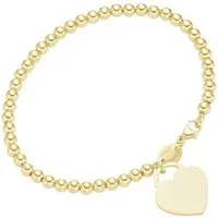 GIORGIO MARTELLO MILANO Armband Kugeln mit Behang Herz, gelb vergoldet, Silber 925