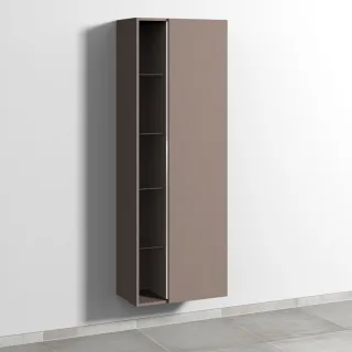 Sanipa 3way Stauraumschrank mit 1 Tür und offenen Fächern, Taupe-Matt BP1811T