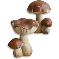 Mirabeau Dekoobjekt Deko-Pilz 2er Set Beenie braun