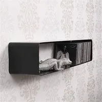 DESIGN DELIGHTS CD-Regal RETRO DESIGN CD REGAL "CUBE", 120cm, Metall, Wandregal für 100CDs, s
