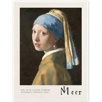 Posterlounge Wandbild Girl with a Pearl Earring, Jan Vermeer, erhältlich als Poster, Leinwandbild, Wandsticker oder Acrylglasbild