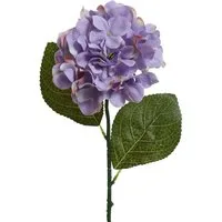 Kunstblume, Decoris season decorations, Kunstblumen Hortensie mit Stiel 66cm Lila