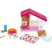Barbie Puppentier Barbie GRG78 Mini-Spielset mit 2 Hündchen Hundehaus Hund ab 3 Jahre
