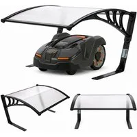 TRUTZHOLM Mähroboter-Garage TRUTZHOLM Mähroboter Garage wetterfest Carport UV-Schutz & Metallfüßen, BxTxH: 102x80x48 cm, für meisten gängigen Mähroboter und Ladestationen, (1-St., inkl. Montagematerial und Bodenanker), UV-Schutz, wetterfest, einfache