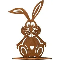 Rostikal Osterhase Osterdeko Hase 22 cm oder 30 cm Gartendeko Metall, Echter Rost