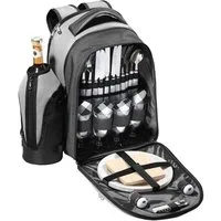 elasto Rucksack Rucksack "Picknick Deluxe" schwarz/grau