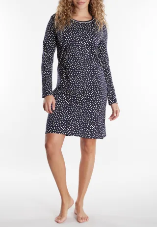 götzburg bodywear - Nachtwäsche Weiblich blau-dunkel-punkte - Gr. - 48