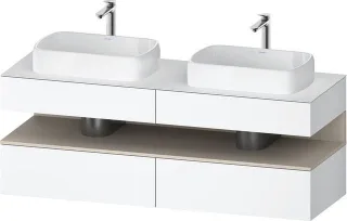 Duravit Qatego Konsolenwaschtischunterbau wandhängend Weiß Matt 1600x550x600 mm - QA4779083180010 QA4779083180010
