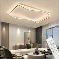 Eurotondisplay LED Deckenleuchte LED Deckenleuchte Fernbedienung Helligkeit einstellbar schwarz weiß, LED fest integriert, Stufenlos einstellbar, Tageslichtweiß, Warmweiß, Farbwechsler, Neutralweiß, Mit Fernbedienung Lichtfarbe und Helligkeit einstel