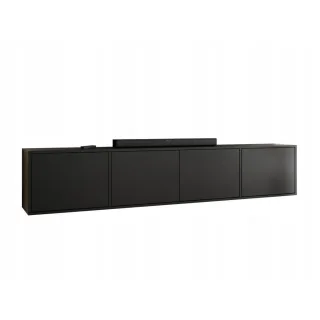Kier Furniture Tv-Lowboard, Schwarz, Holzwerkstoff, 206.4x42x38.9 cm, Wohnzimmer, Wohnwände, Lowboards, Lowboards stehend