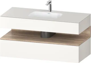 Duravit Qatego Einbauwaschtisch mit Konsolenwaschtischunterbau Weiß Supermatt 1200x550x600 mm - QA47 QA4787055840000