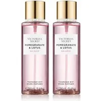 Victorias Secret Körperspray Pomegranate & Lotus Fragrance Mist Doppelpack 2 × 250 ml, Doppelpack mit fruchtig-frischem Duft und 500 ml Gesamtinhalt