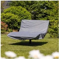 Scalant Gartenliege Waldsofa Swing, mit Auflage & Kissen dunkel + Schutzhülle, Latten aus Thermokiefer