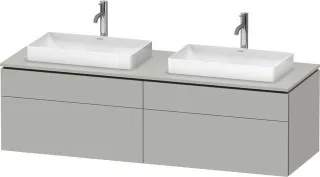 Duravit L-Cube Konsolenwaschtischunterbau wandhängend Betongrau Matt 1620x550x482 mm - LC4873B070700 LC4873B07070000