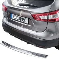 RECAMBO Ladekantenschutz für NISSAN QASHQAI J11, 2013-2016 Stoßstangenschutz, V2A rostfrei, Exklusive Optik, praktischer Schutz & perfekte Passform