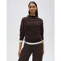 OPUS Sweatshirt Gemse aus weicher Sweatware Weite Silhouette mit schmal zulaufendem Schnitt