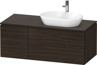 Duravit L-Cube Konsolenwaschtischunterbau wandhängend Nussbaum gebürstet Matt 1220x550x482 mm - LC48 LC4874069690000