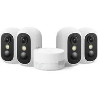 eufy Security Überwachungskamera C35, Kabellose Überwachungskamera Außen & Innen, Magnetische Halterung (Außenbereich, 4-tlg., Nachtsicht)