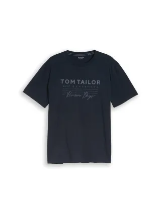Tom Tailor - T-Shirt im Used-Look sky captain blue - Gr. - L