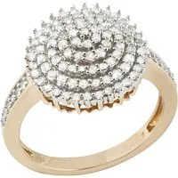 Firetti Diamantring Schmuck Geschenk Gold 585 Damenring Goldring Diamant Blume, mit Diamanten