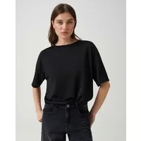 OPUS T-Shirt Jerseyshirt mit O-Form Gummibund sorgt für modernen Sitz